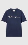 Champion-Boys-T-Shirts-Apparel-Boy's T-Shirt Script Logo-Dark Blue