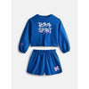 Wonder Nation Little Girls Crewneck Sweatshirt and Shorts Set, 2 Piece
