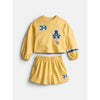Wonder Nation Little Girls Crewneck Sweatshirt and Shorts Set, 2 Piece